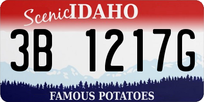 ID license plate 3B1217G
