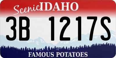 ID license plate 3B1217S