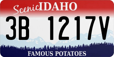 ID license plate 3B1217V