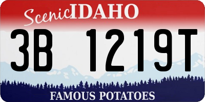 ID license plate 3B1219T