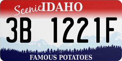ID license plate 3B1221F