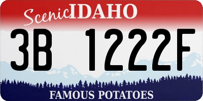 ID license plate 3B1222F