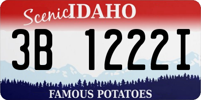 ID license plate 3B1222I