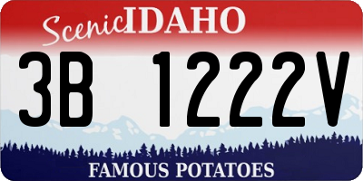 ID license plate 3B1222V