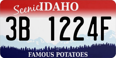 ID license plate 3B1224F