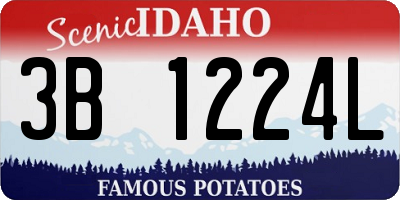 ID license plate 3B1224L