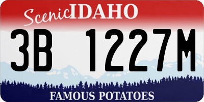 ID license plate 3B1227M