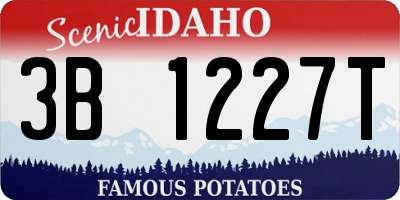 ID license plate 3B1227T