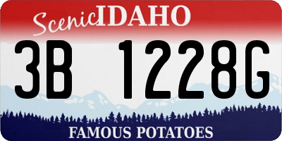 ID license plate 3B1228G