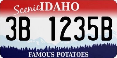 ID license plate 3B1235B