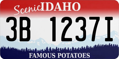ID license plate 3B1237I