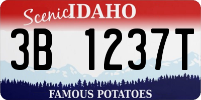 ID license plate 3B1237T
