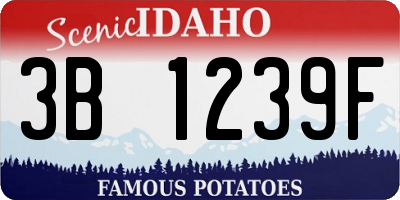 ID license plate 3B1239F