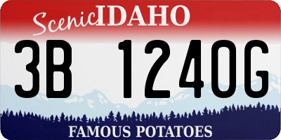 ID license plate 3B1240G