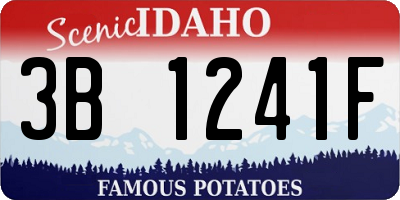 ID license plate 3B1241F