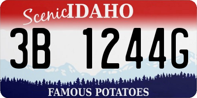 ID license plate 3B1244G