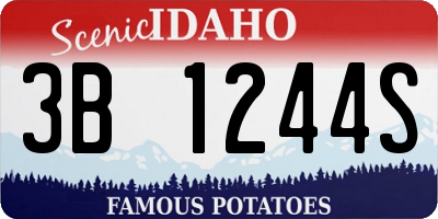 ID license plate 3B1244S
