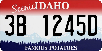 ID license plate 3B1245D