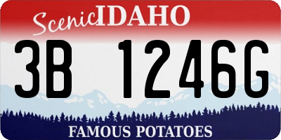 ID license plate 3B1246G