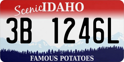 ID license plate 3B1246L
