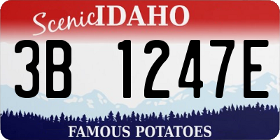 ID license plate 3B1247E