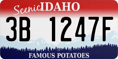 ID license plate 3B1247F