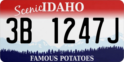 ID license plate 3B1247J