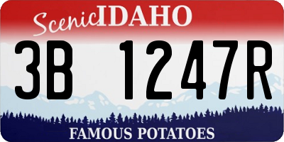 ID license plate 3B1247R