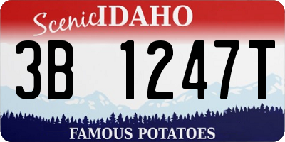 ID license plate 3B1247T