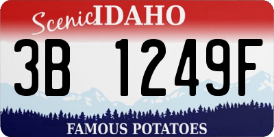 ID license plate 3B1249F