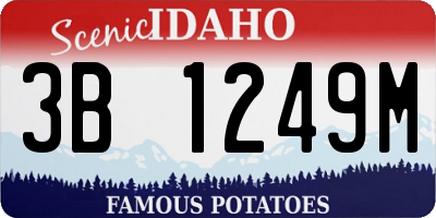 ID license plate 3B1249M