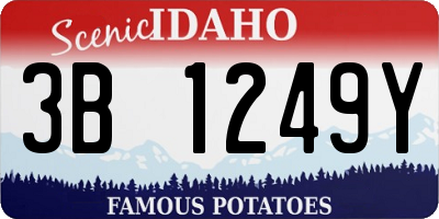 ID license plate 3B1249Y