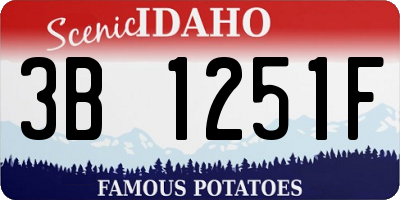 ID license plate 3B1251F