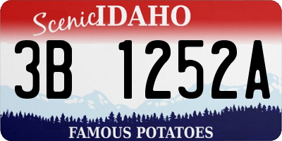 ID license plate 3B1252A