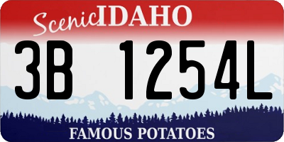 ID license plate 3B1254L