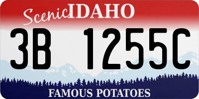 ID license plate 3B1255C