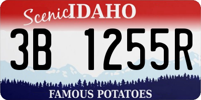 ID license plate 3B1255R