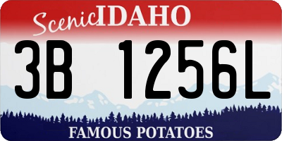 ID license plate 3B1256L