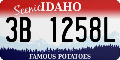 ID license plate 3B1258L