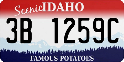 ID license plate 3B1259C