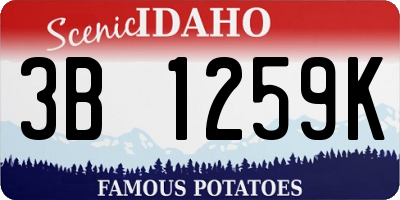 ID license plate 3B1259K