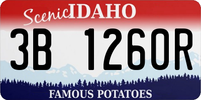 ID license plate 3B1260R