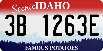 ID license plate 3B1263E
