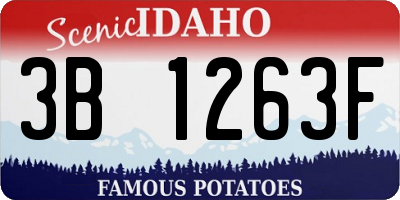 ID license plate 3B1263F