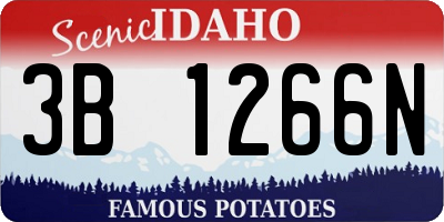 ID license plate 3B1266N