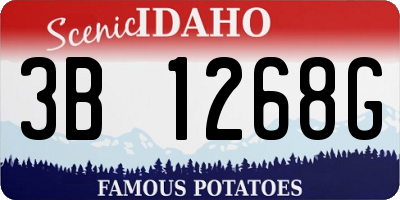 ID license plate 3B1268G