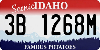 ID license plate 3B1268M