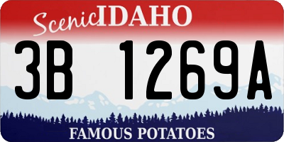 ID license plate 3B1269A