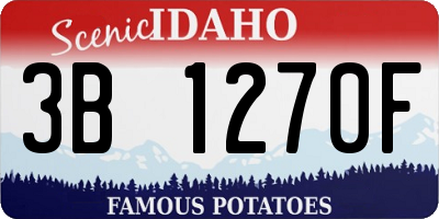 ID license plate 3B1270F