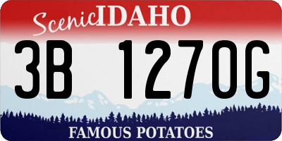 ID license plate 3B1270G